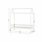 Lit cabane marie 70x160cm, Blanc