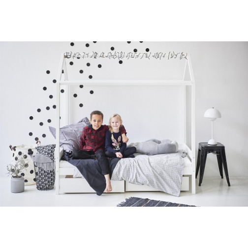 Lit cabane marie 70x160cm, Blanc