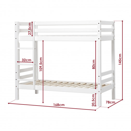 Lassé plat non divisible 70x160cm, blanc