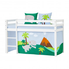 Lit mezzanine  70x160 cm non divisible, blanc