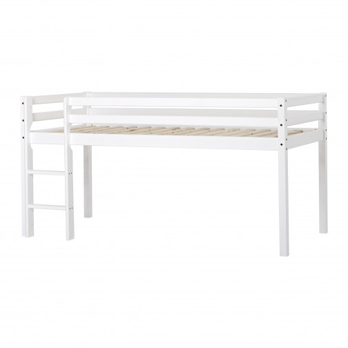Lit mezzanine  90x200 cm non divisible, blanc