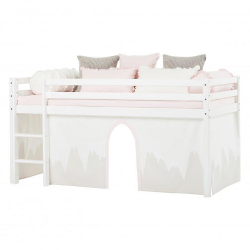 Lit mezzanine  90x200 cm non divisible, blanc