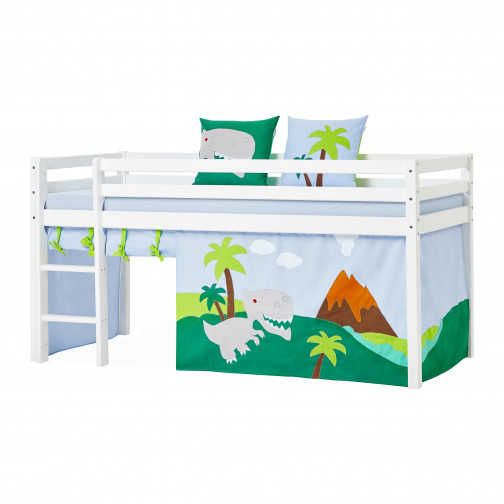 Lit mezzanine  90x200 cm non divisible, blanc