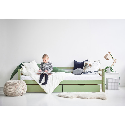 Mon lit junior de couleur 90x200 cm, vert pâle