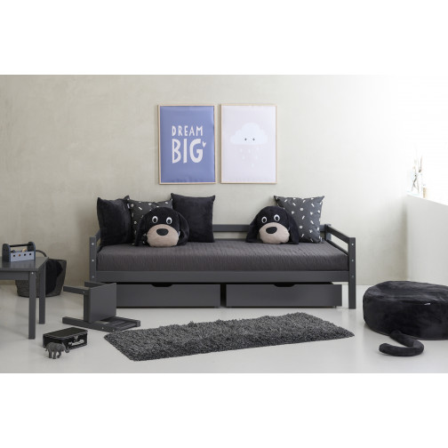 Lit junior incl. Slates 90 x 200 - Perle fumée