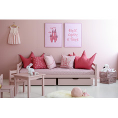Lit junior incl. Slates 90 x 200 - Rose pâle