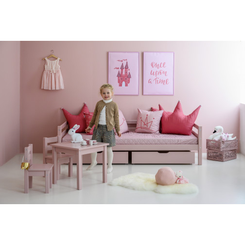 Lit junior incl. Slates 90 x 200 - Rose pâle