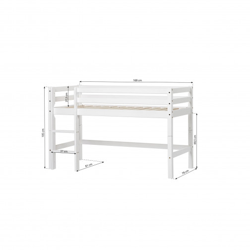 Modulaire pour un Lit mezzanine  70x160cm, blanc