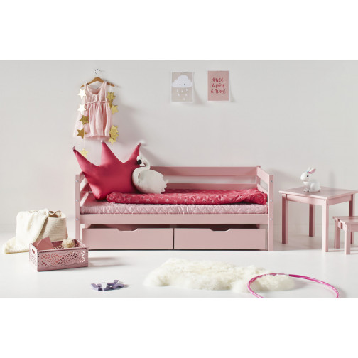Tiroir défini sur roues 2 pcs. Pour 70 x 160 - Rose pâle