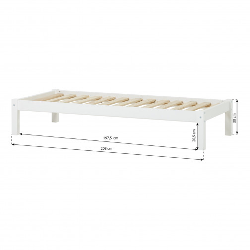 Plateau plat, 70x160 cm, blanc