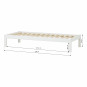 Plateau plat, 70x160 cm, blanc