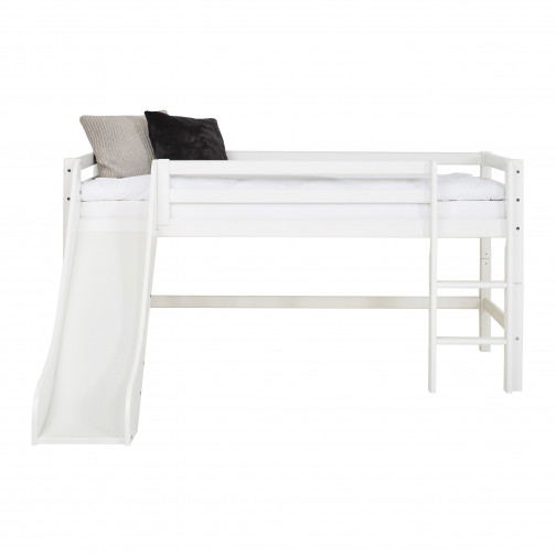 Diapositive pour un lit mezzanine haut, toutes tailles, blanc