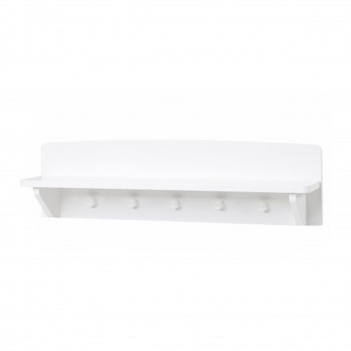 Étagère avec 5 piquets, blanc