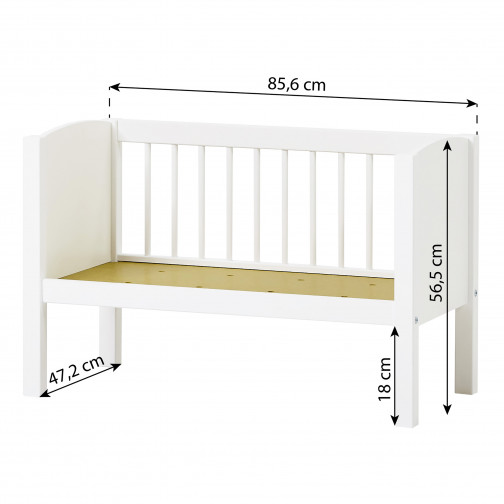 Craddle 40x80 cm, blanc