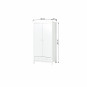 Armoire avec 2 portes et 2 tiroirs, blanc