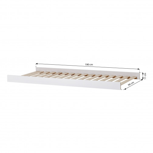 Deluxe Bedeside pour 90x200cm, blanc