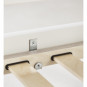 Deluxe Bedeside avec cadre de lattes flexible pour 90x200cm, blanc
