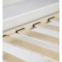 Deluxe Bedeside avec cadre de lattes flexible pour 90x200cm, blanc