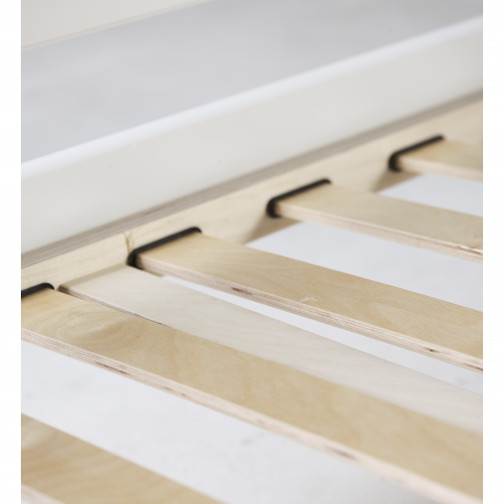Deluxe Bedeside avec cadre de lattes flexible pour 90x200cm, blanc