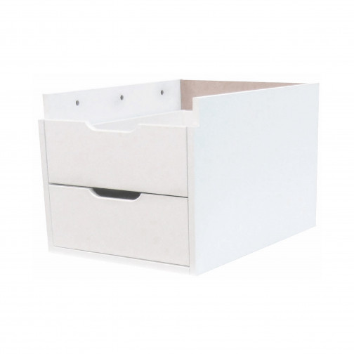 Tiroir Maja avec 2 tiroirs pour Maja Bureau, Blanc