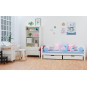 Lit Junior Premium avec dossier 90x200cm, blanc