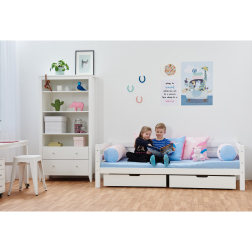 Lit Junior Premium avec dossier 90x200cm, blanc