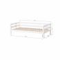 Lit Junior Premium avec dossier 90x200cm, blanc