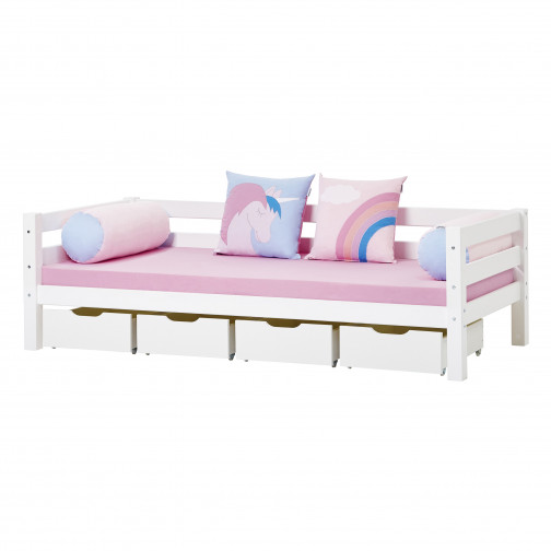 Lit Junior Premium avec dossier 90x200cm, blanc