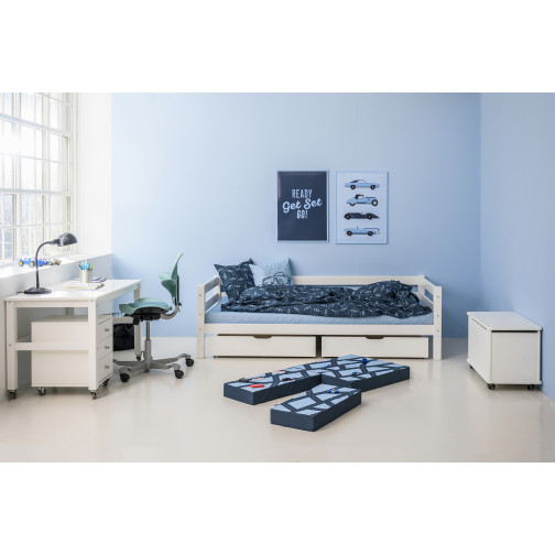 Lit Junior Premium avec dossier 90x200cm, blanc