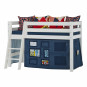 MODULEE POUR PRIMIUM Lit mezzanine  70x160cm, blanc