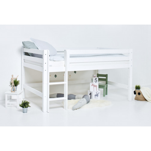 Échelle pour une lit mezzanine haut de gamme, droite, blanc