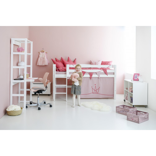 Échelle pour une lit mezzanine haut de gamme, droite, blanc