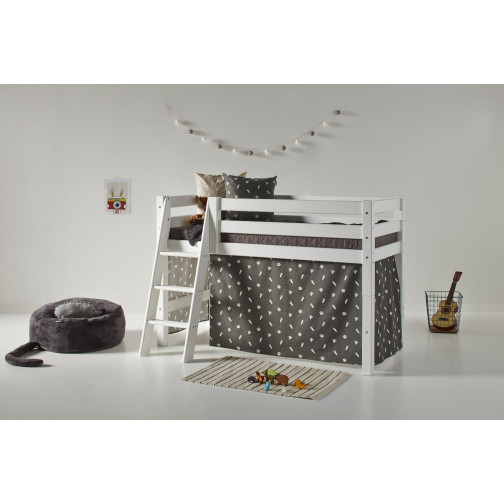 Échelle pour une lit mezzanine haut de gamme, inclinable, blanc