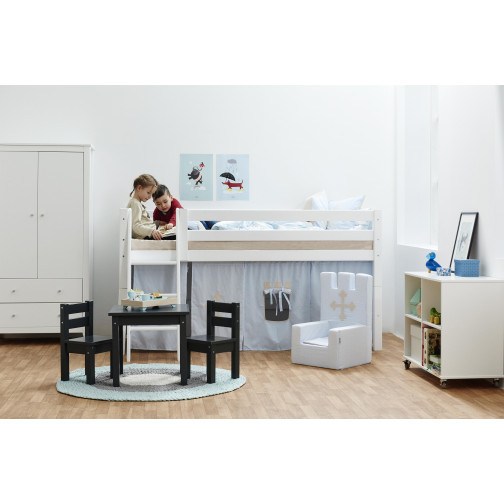 Échelle pour une lit mezzanine haut de gamme, inclinable, blanc