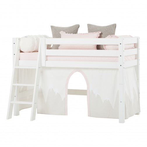 Échelle pour une lit mezzanine haut de gamme, inclinable, blanc