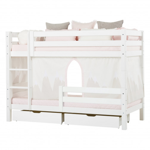 Échelle pour des lits superposés premium, droit, blanc