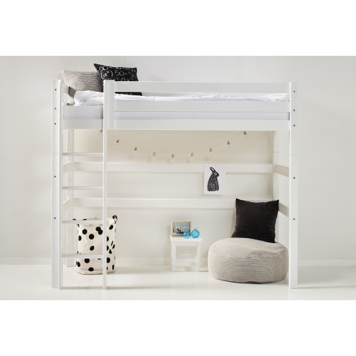 Échelle pour dormeur haute premium, droite, blanc