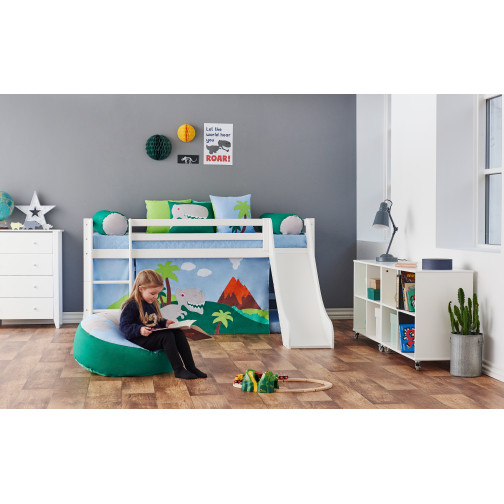 Glisser pour une lit mezzanine haut de gamme, toutes tailles, blanc