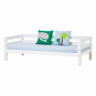 Lit Junior Premium avec repose-dos 90x200cm, cadre de lattes flexible, blanc