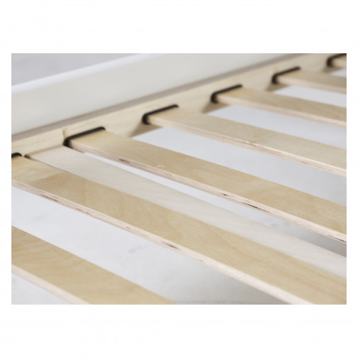 Lit Junior Premium avec repose-dos 90x200cm, cadre de lattes flexible, blanc