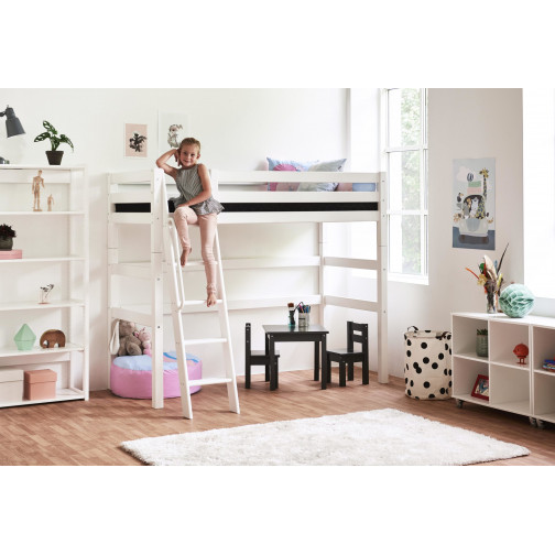 Échelle pour dormeur élevée de qualité supérieure, inclinable, blanc