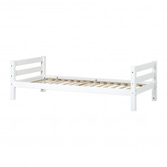 Lit Junior Premium, 90x200cm, Cadre Slat Flexible, Blanc