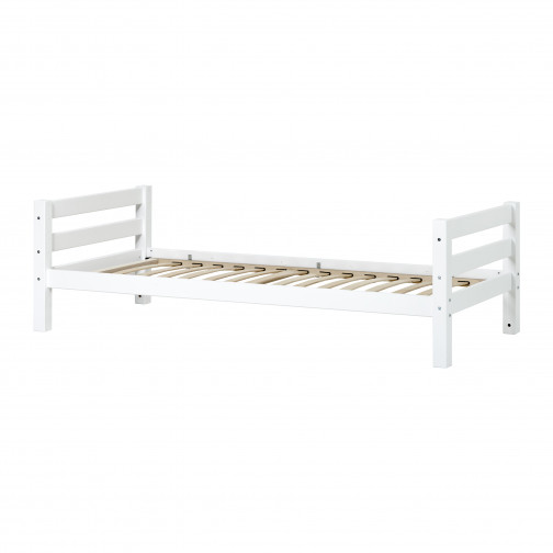 Lit Junior Premium, 90x200cm, Cadre Slat Flexible, Blanc