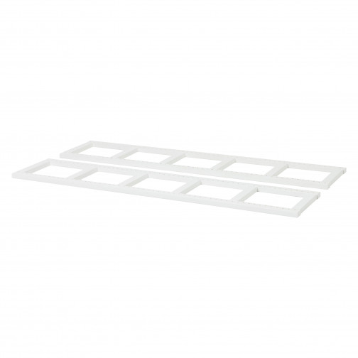 Set d'étage avec des côtés de l'étagère, 2, blanc