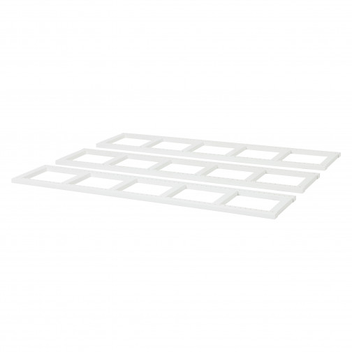 Set d'étage avec des côtés de tablette, 3, blanc