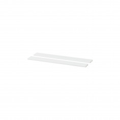 Ensemble de rangement avec 2 supports croisés, 80 cm, blanc