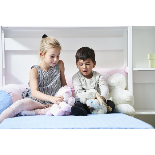 Ensemble de rangement avec 2 supports croisés, 80 cm, blanc