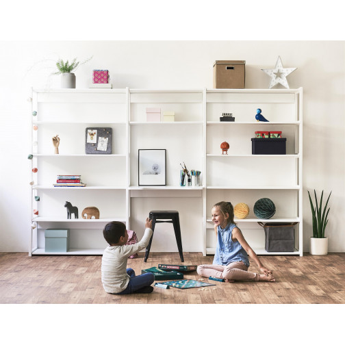 Set d'étage avec 2 supports croisés, 100 cm, blanc