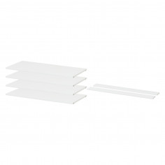 Set d'étage avec 4 étagères et 2 supports croisés, 100 cm, blanc