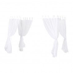 Textile pour Lit cabane , 90x200 cm, blanc / transparent